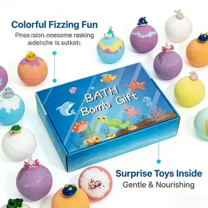 12pcs Bath Salt Balls Toy, Fun Bubble Bath Toys, 60g Explosive Salt Foam Bombs, Pool Bubble Balls, Kids Bathroom Accessories