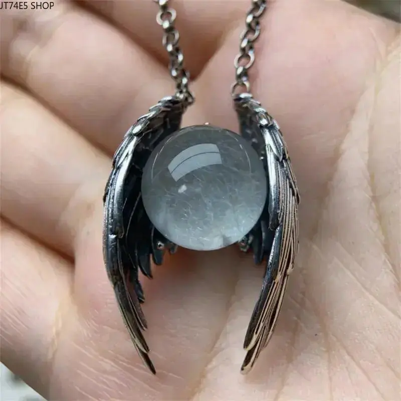 Whimsical Ghost Wing Pendant Necklace with Crystal, Retro Jewelry for Funky Outfits, Unique Statement Design for Adults, Funky Unique Accessories, Whimsical Jewelry, Drop Pendant Necklace, Adult Jewelry Lovers