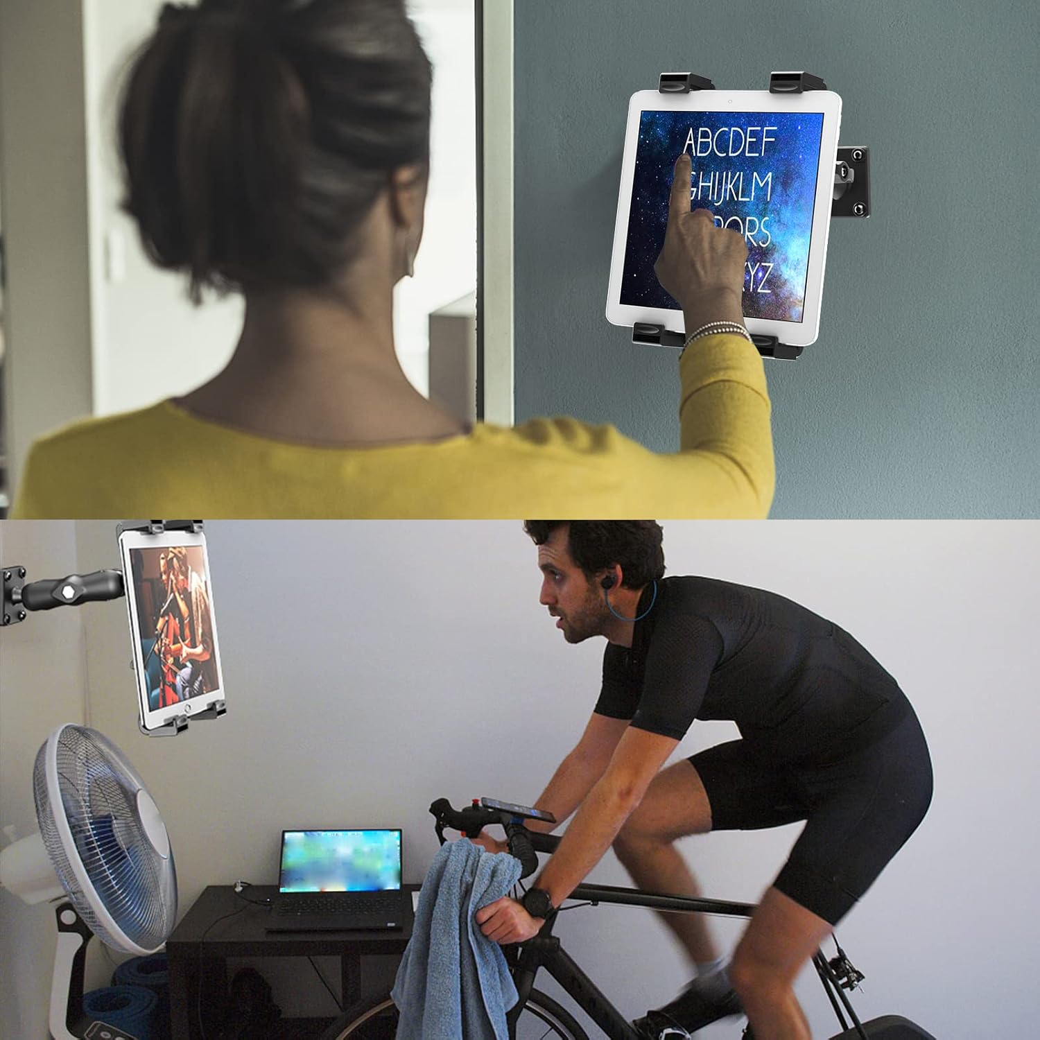 OHLPRO Heavy Duty Drill Base Tablet Holder for Trucks & Boats – Permanent Dashboard Mount for 7-11’’ iPad mini/Air/Pro – Anti-Shake Vibration-Free Navigation Mount for Wall, Desk, Commercial Vehicles