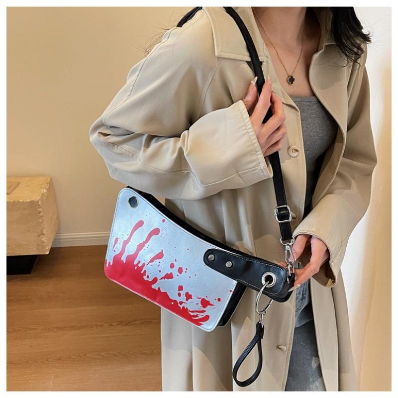 Women's High-end, Creative And Personalized Bags, Halloween Kitchen Knife Clutch, Hand-carrying Cross-body Bag