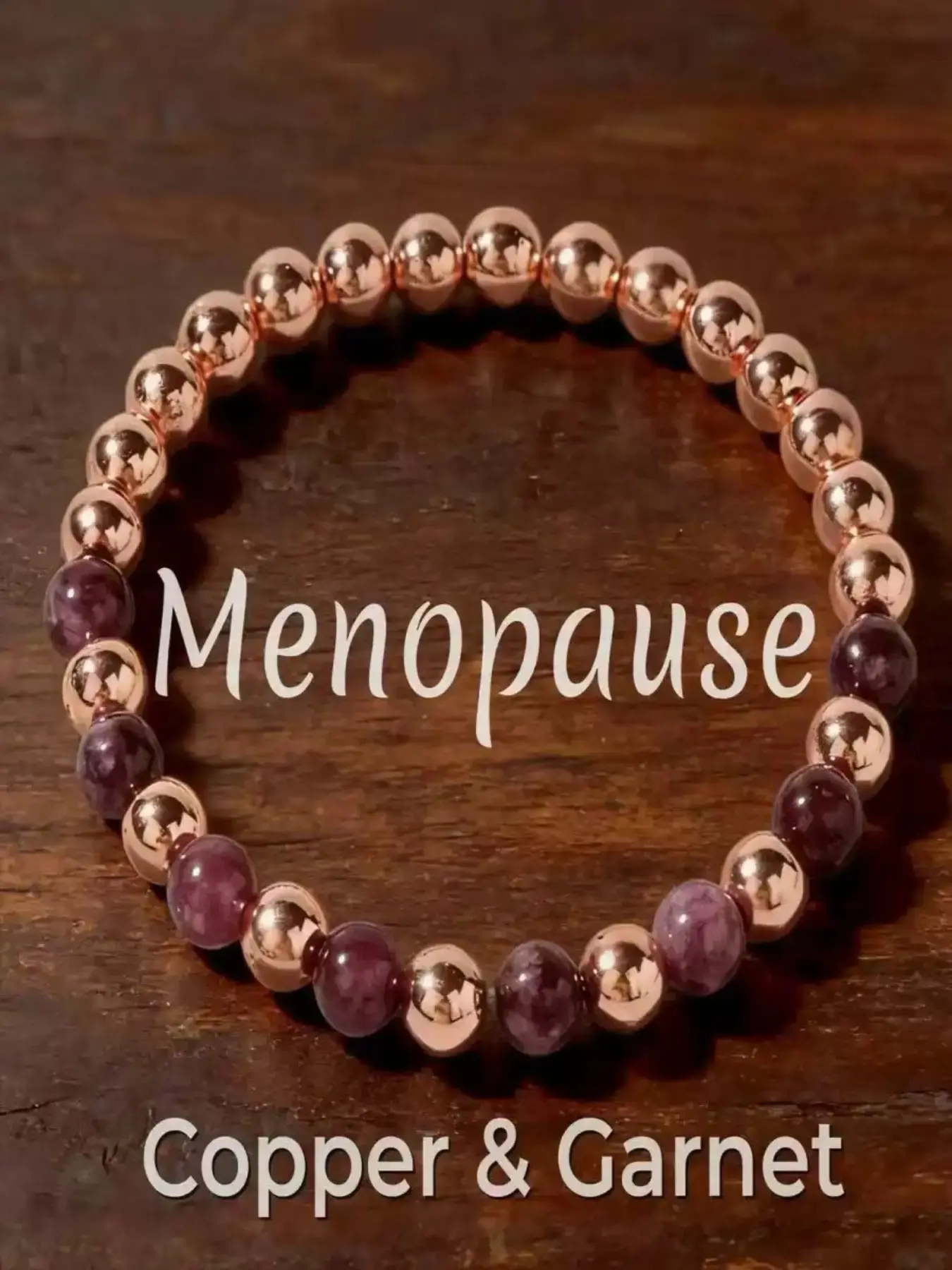 Garnet Women's Jewelry, Summer Beach Accessory, Bohemian Style Natural Gemstone Gift, Elastic Cord Bracelet, Casual All Seasons Wear