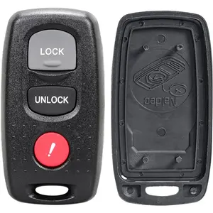 Keyless Entry Remote Control Car Key Shell Case Replacement Compatible with Mazda 3 6 2003 2004 2005 2006 2007 2008 2009 3 Button for KPU41794