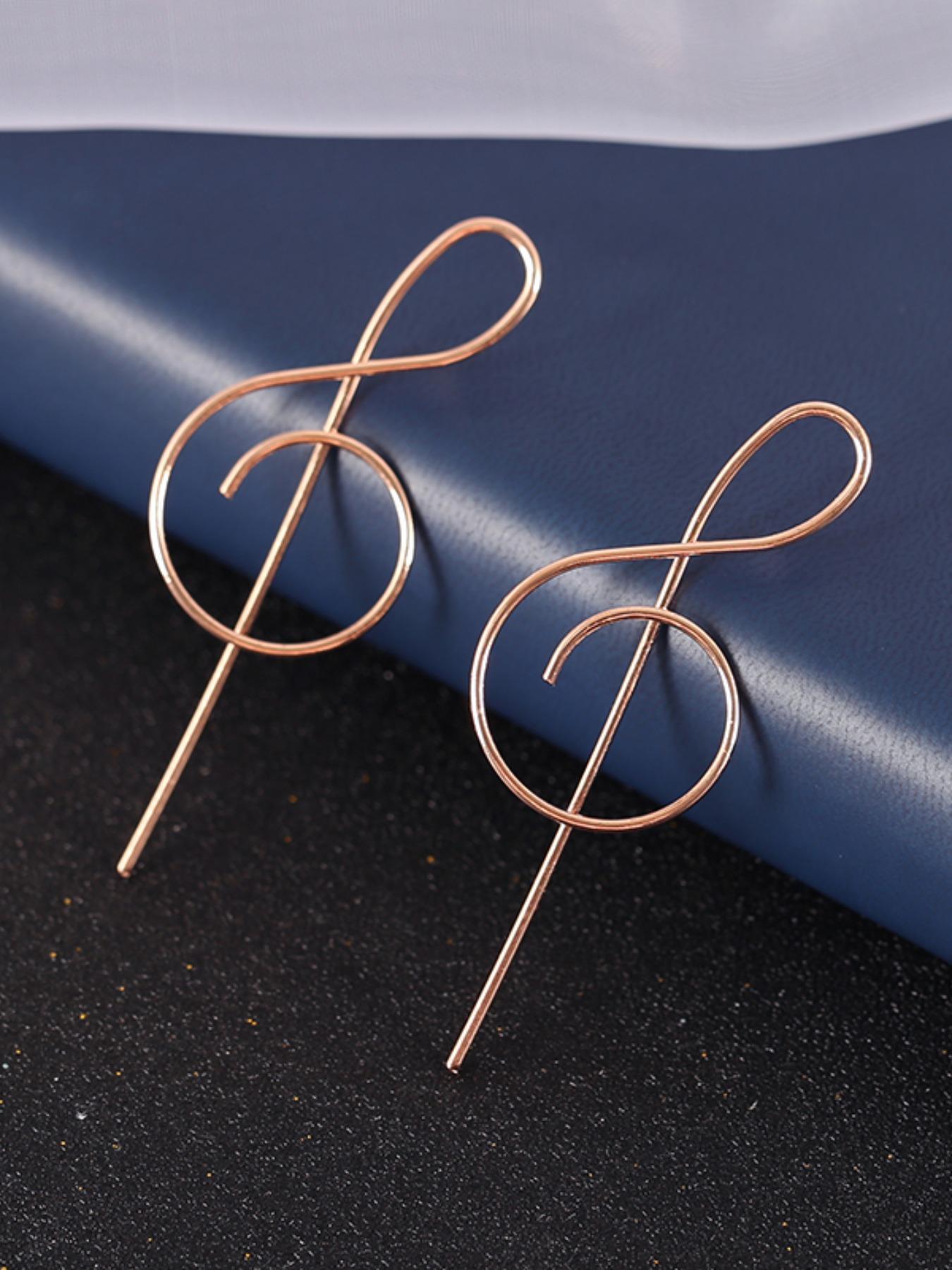 Fashionable Music Note Design Dangle Earrings, Elegant Jewelry for Women for Daily Decoration, Trendy All-match & Exquisite Jewelry for Gift, Lightweight Earring