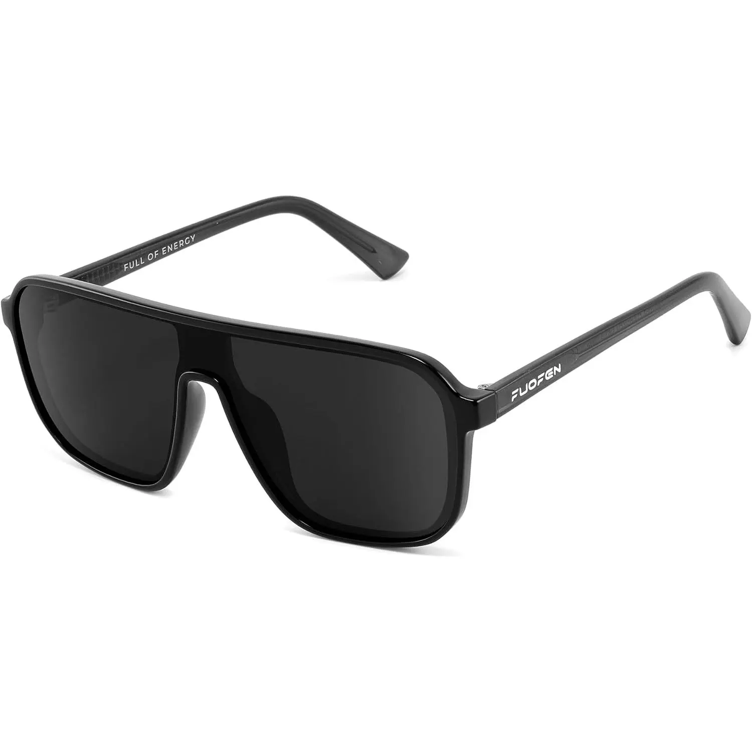 Outdoor sports Polarized Sunglasses – Single Lens, Adjustable Temples – 100% UV Protection – Square ShieldFor Men & Women