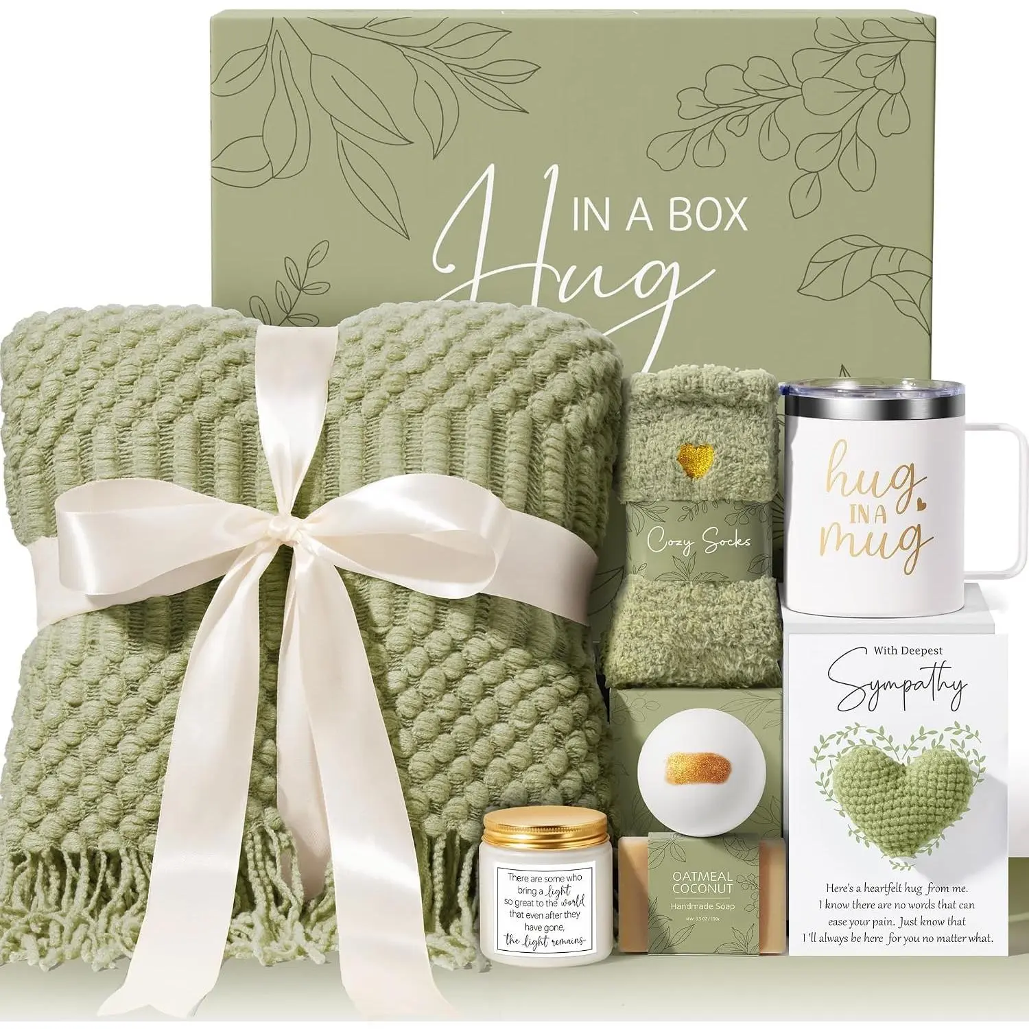 Sympathy Gifts for Loss of Loved , Condolences  Baskets Grief Gifts | Memorial Bereavement  Ideas for Loss of Mom Dad, Hug In A Box Miscarriage Gifts for  Thinking of You Care Package