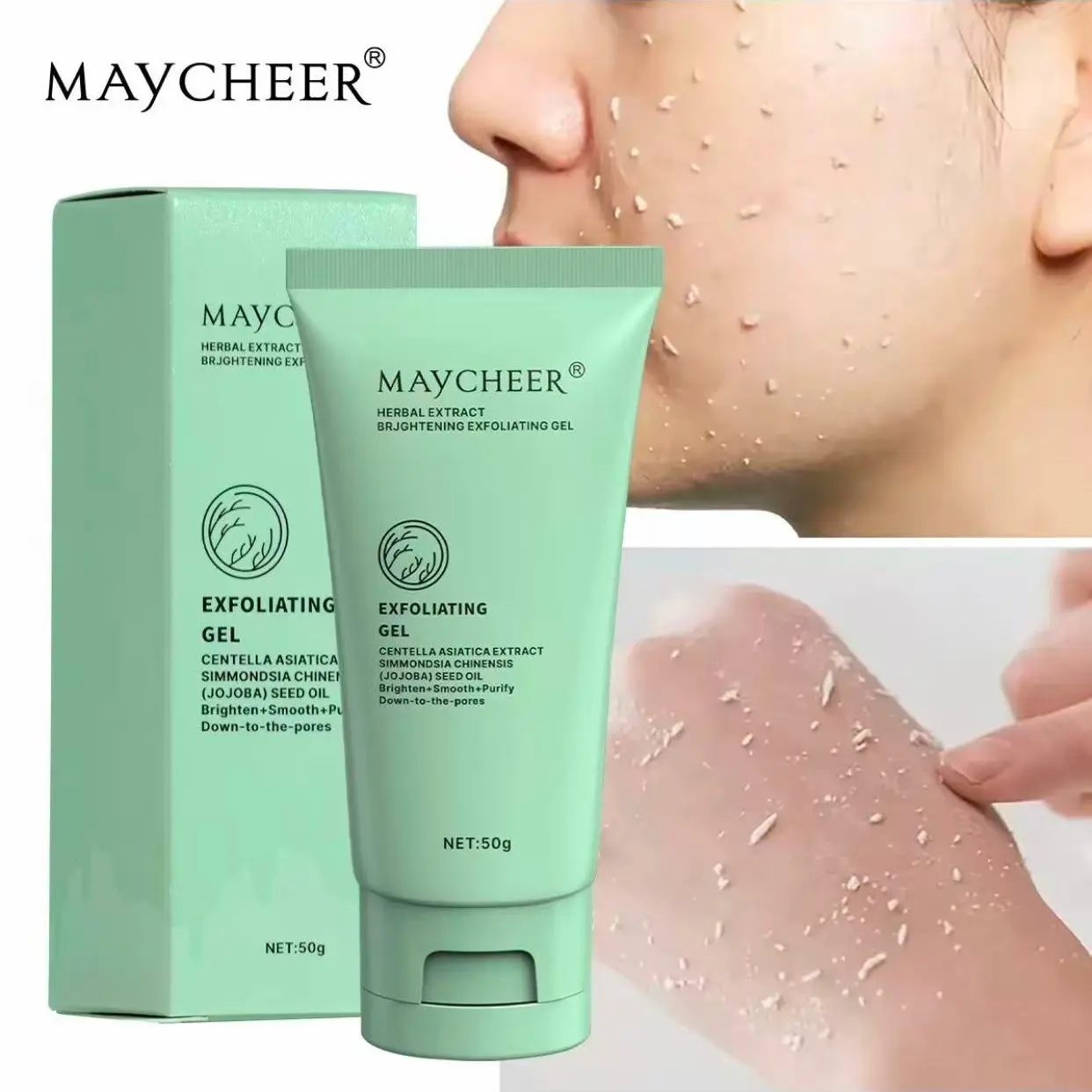 Scrub Gel Herbal Extract Brightening ShrinksPores Moisturizes And Brightens Skin Gifts ForWomen Homecoming Dresses Travel EssentialsBeach Essentials Makeup Skin Care ExfoliatingScrub Gel Brighten Skin Tone Pore Clearing