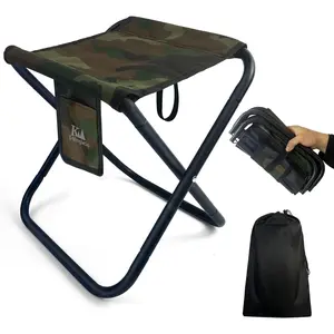 Upgraded 13 Inch Portable Folding Camping Stool for Adults|   450 LBS Heavy Duty Stool with Carry Bag Camo Print|   Multifunctional Seat for Fishing Hiking Gardening Beach Outdoor Activities