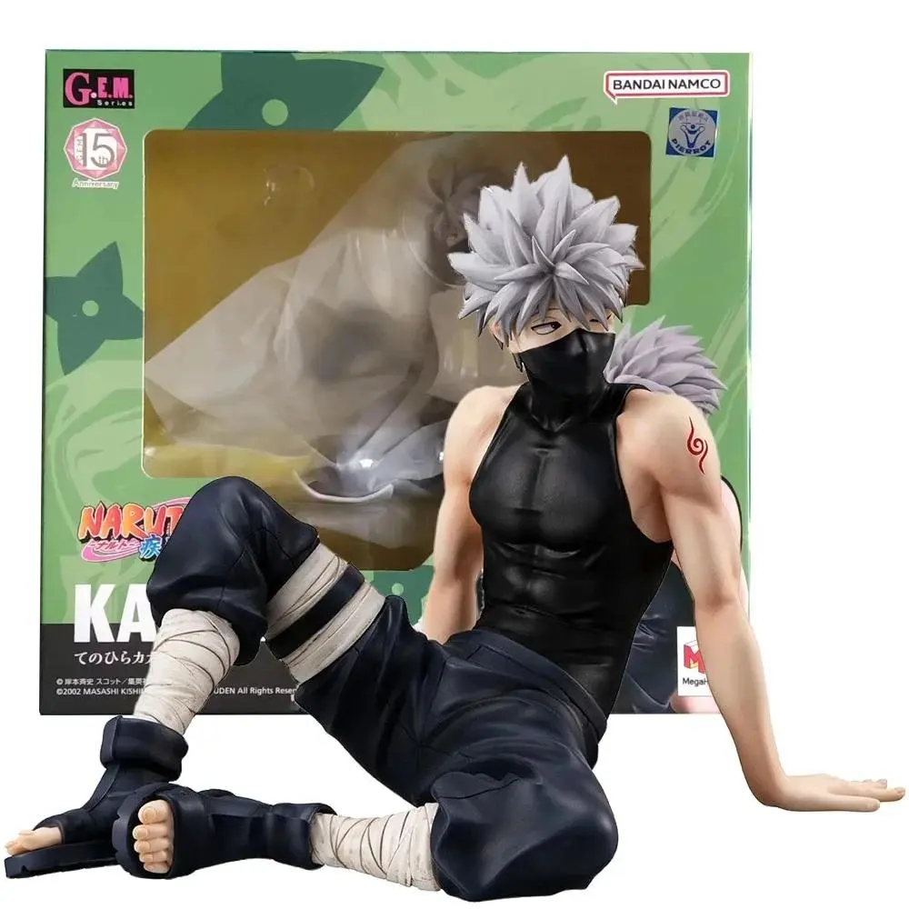 9cm Anime Naruto Shippuuden Hatake Kakashi Figure Sitting Posture Stars PVC Collection Model Birthday Gifts Ornaments Toys