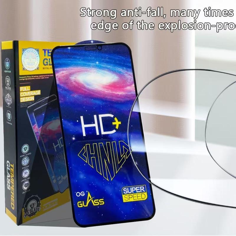 Glass Screen Protector Tempered Glass for iPhone 17 16 15 14 13 12 11 Series Pro Max Plus XR XS Max 8 7 HD+ Super Speed Protection Cover iphone 16 plus cases iphone 15 pro max case iphone 13 case iphone 14 cases screen protector junk phone case