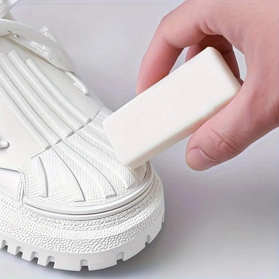 2 Piece Shoe Eraser - Powerful Stain Removal Without Water, Suitable for Suede Shoes/boots, Portable Ergonomic Design, Essential Shoe Cleaning Tool for Returning To School, Non Electric Durable Eraser