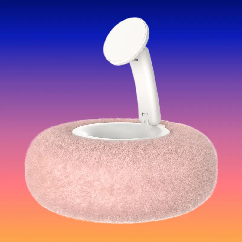 Plush Fabric Rotatable Pillow Style Phone Tablet Stand, Rotate Bracket Lazy Holder for Live Streaming, Binge Watching on Bed, Desk (Computers & Office, Laptop Stands & Trays Accessories)