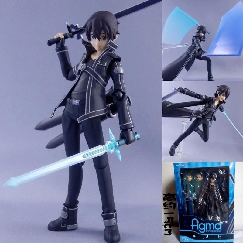 Sword Art Online Kirito Kirigaya Kazuto And Asuna Yuuki Anime Figure Standing Model PVC Detachable Collectible Desktop Ornament
