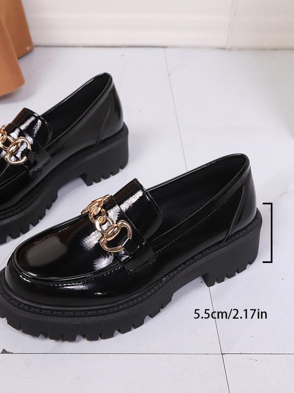 2026 NEW LQUN Women's Soft Comfortable British Style Platform Loafers Thick Sole Durable Commuting Korean Fashion Plus Size Available Black 2026 NEW LQUN Women's Soft Comfortable British Style Platform Loafers Thick Sole Durable Commuting Korean Fashion Plus Size Available Black