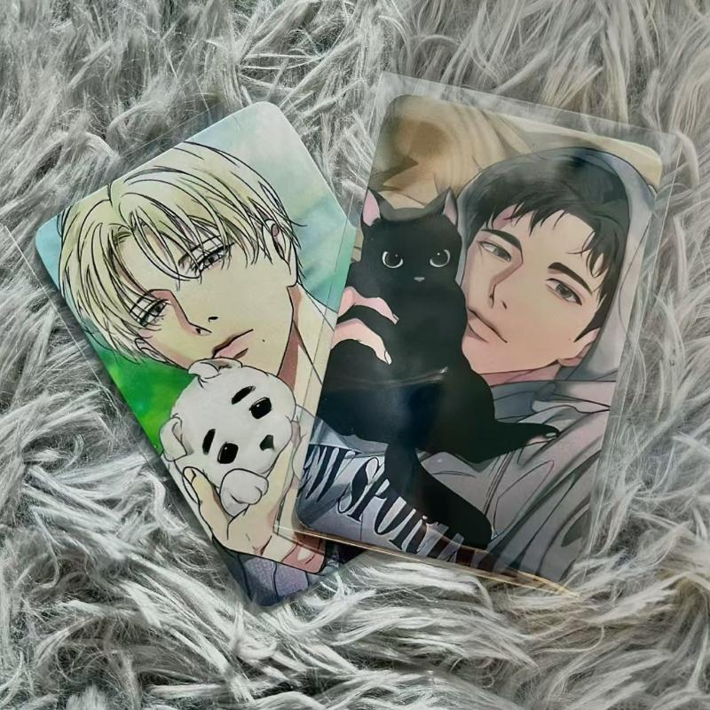 2 Pcs/Set Korean Manhwa Backlight Cute Boys Lomo Card Yingyun,Shuren Characters HD Photocard for Fans Collection Decoration Gift