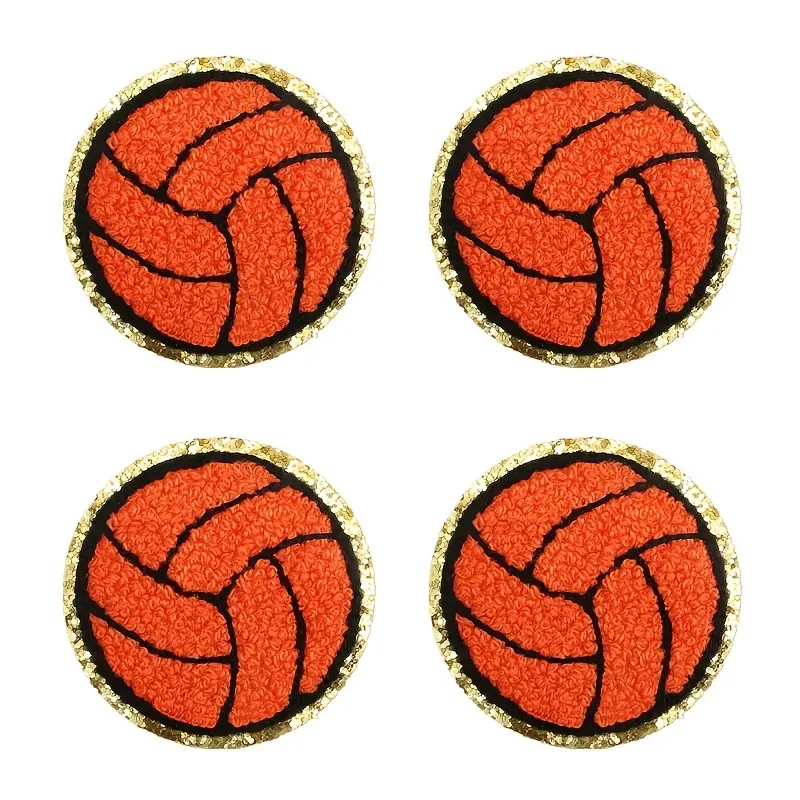 3Counts Iron On Patches, Basketball Iron On Patch, Sports Glitter Chenille Embroidered Jean patches, Bulk Sew On Patches Fuzzy Applique Emblem for Clothes, Vest Jackets, Jeans, Backpacks & Hats.