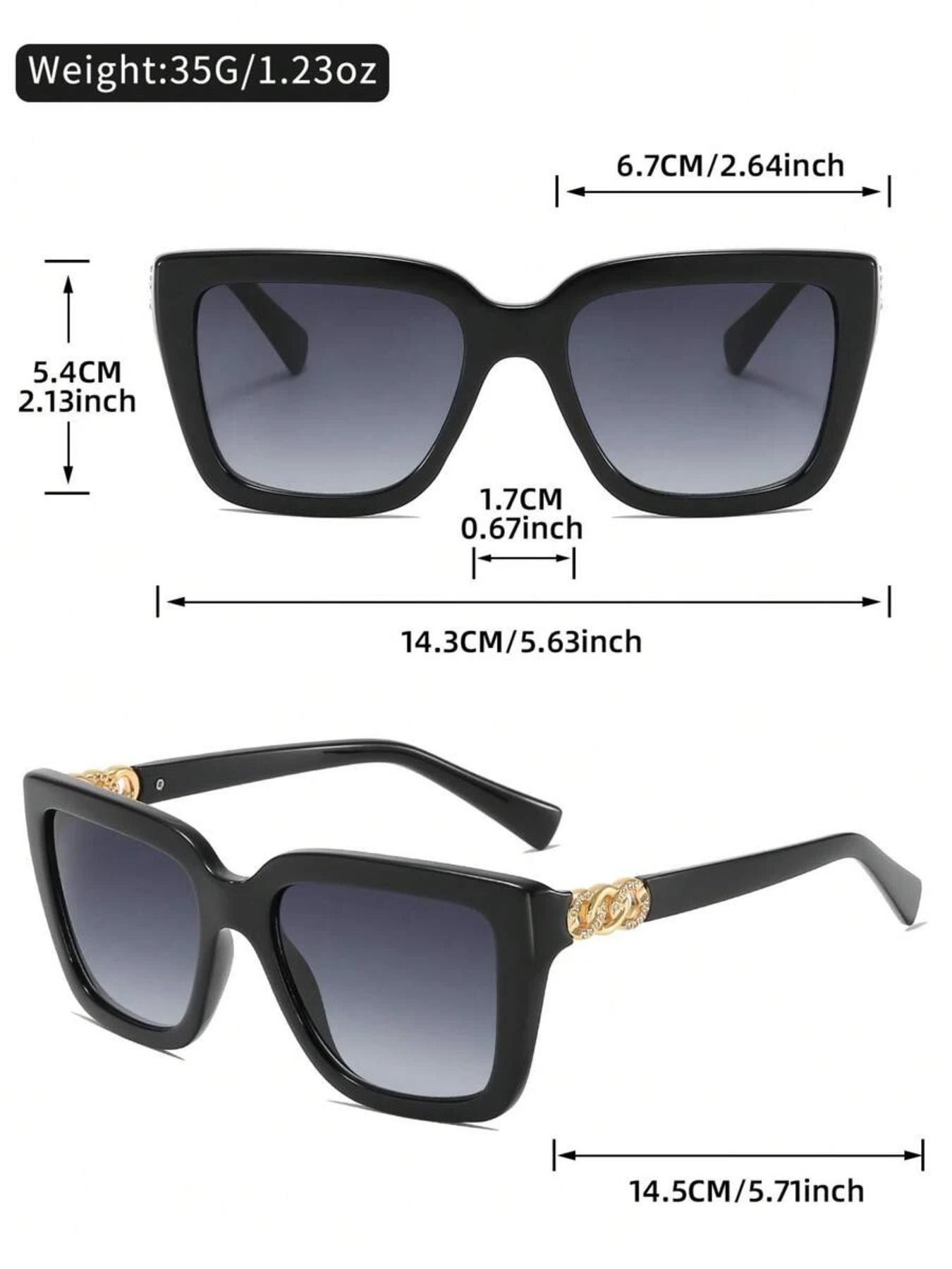 Lifemando Classic Square Frame Sunglasses, Fashionable Frames Sunglasses, Elegant Trendy Sunglasses for Women, Fashionable Sunglasses for Everyday Use and Outdoor Activities