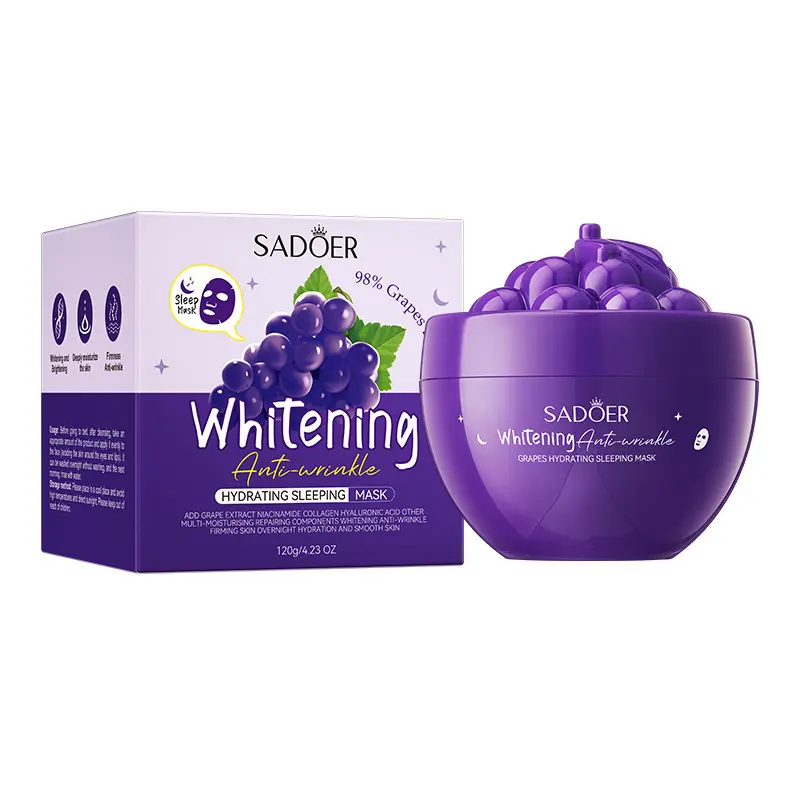Overnight Moisturizing Sleeping Mask 120g Grape/Mango/Apple/Lemon Choice Night Repair Skincare Holiday Gift