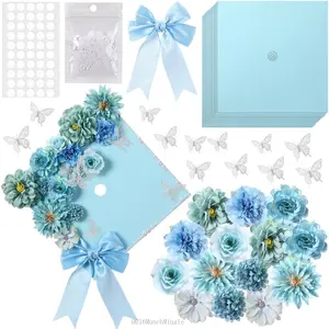 Graduation Cap Decoration Kit Class of 2026 - 41 Pcs Grad Cap with Artificial Flower Bow, Grad Cap Topper Ideas, Cute Ceremony Photo Ready for Grad Party Photoshoot Teachers Parents Gifts for Daughter Son Craft Art Decor Grad GiftDD16MunchMingle