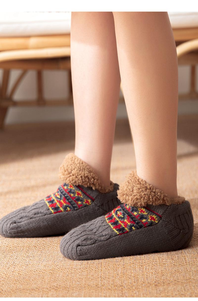 Super Warm Non-Slip Winter Floor Socks Velvet Slippers Sleep Socks for Women Men Snow Carpet Home Wear Super Warm Non-Slip Winter Floor Socks Velvet Slippers Sleep Socks for Women Men Snow Carpet Home Wear