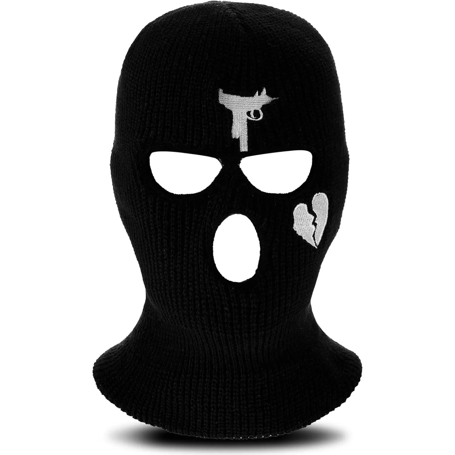 3 Hole Ski Mask Knitted Full Mask Windproof Balaclava Winter Full  Cover Cycling  Warmer for Men Women