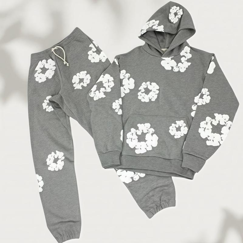 streetwear Essentials Hoodie Set| Athleisure Hoodie Duo| Foam Print & Breathable Fabric for Outdoor Chic| streetwear Essentials Hoodie Set| Athleisure Hoodie Duo| Foam Print & Breathable Fabric for Outdoor Chic|