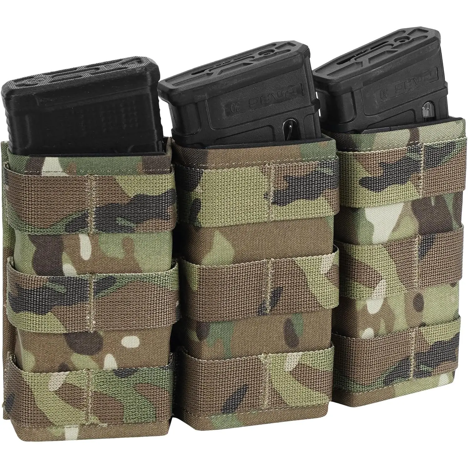 Triple Molle Mag Pouch 5.56 Tactical Open Top M4 M16 Magazine Holder with Quick Release,1000D Oxford,Fast Unplug Design for Tactical Enthusiasts,Shooting Sports,Outdoor Activities