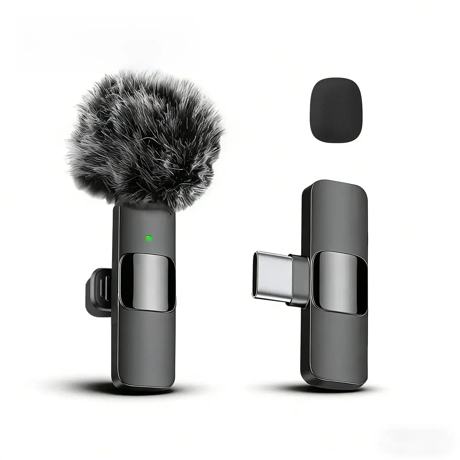Wireless Lavalier Microphone for iPhone & Android, Wireless With Mic, Plug-and-Play Lapel Mic for Vlogging, Video Recording, Interviews & Live Streaming Clip, Rechargeable Wireless Mic#GLOBAL PICKS