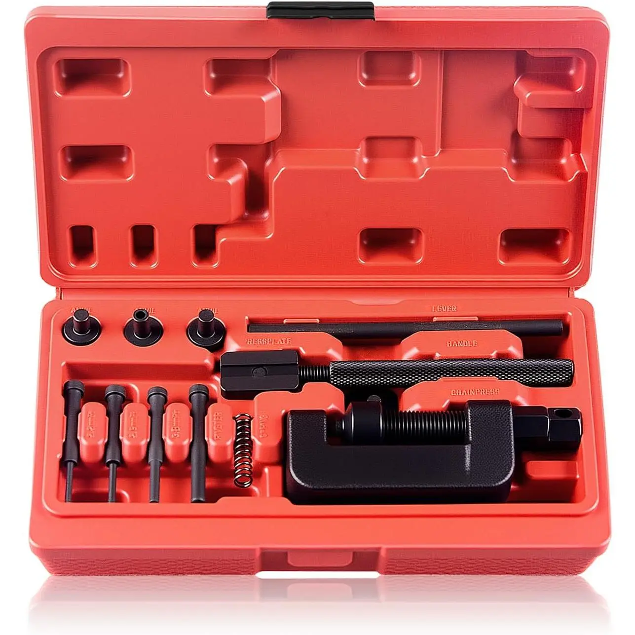 13 pcs Motorcycle Chain Breaker Set, Chain Removal Tool Chain Cutter and Riveter Kit for Cam and 25 to 630 Chains