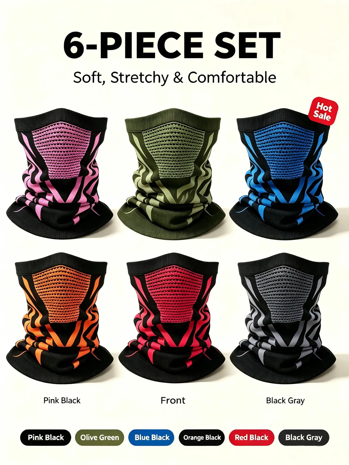 Winter Cycling Windproof Warm Neck Gaiter, Breathable Cold Protection Mask, Thickened Heat Retention Neck Wrap, Motorcycle Electric Snowboard Set