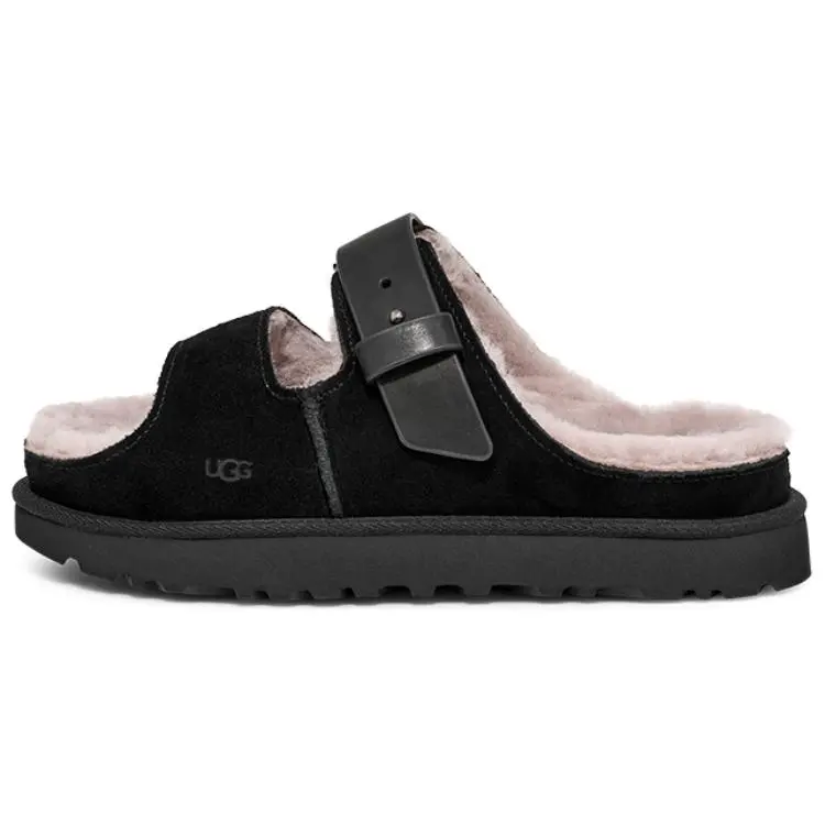 UGG Goldenstar Clog Slippers Newborn Series Port Souffle Simple Comfortable Slide Sandals 1167611-BLK