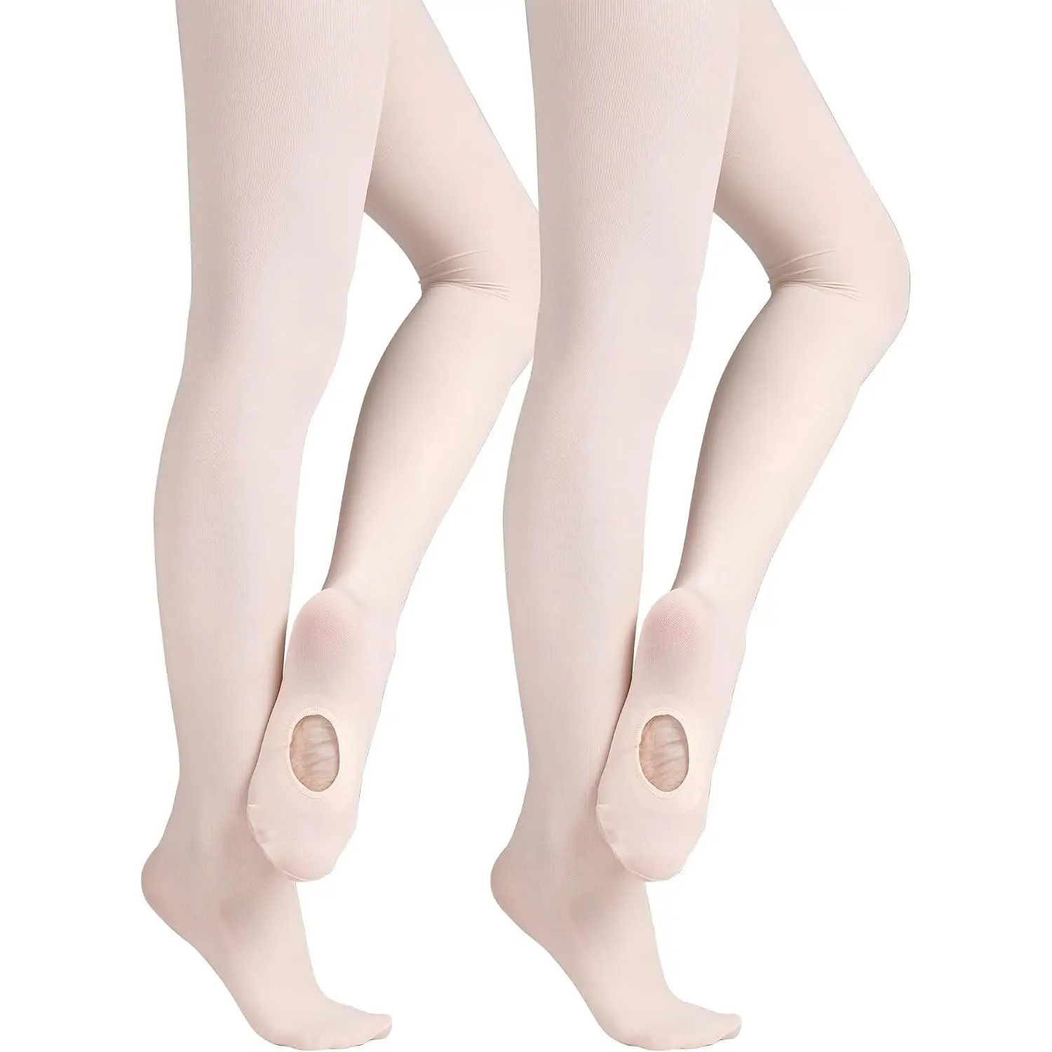 Ballet Tights for Girls & Women, 60D Ultra Soft Convertible Transition Tights for Ballet Dance, Gymnastics