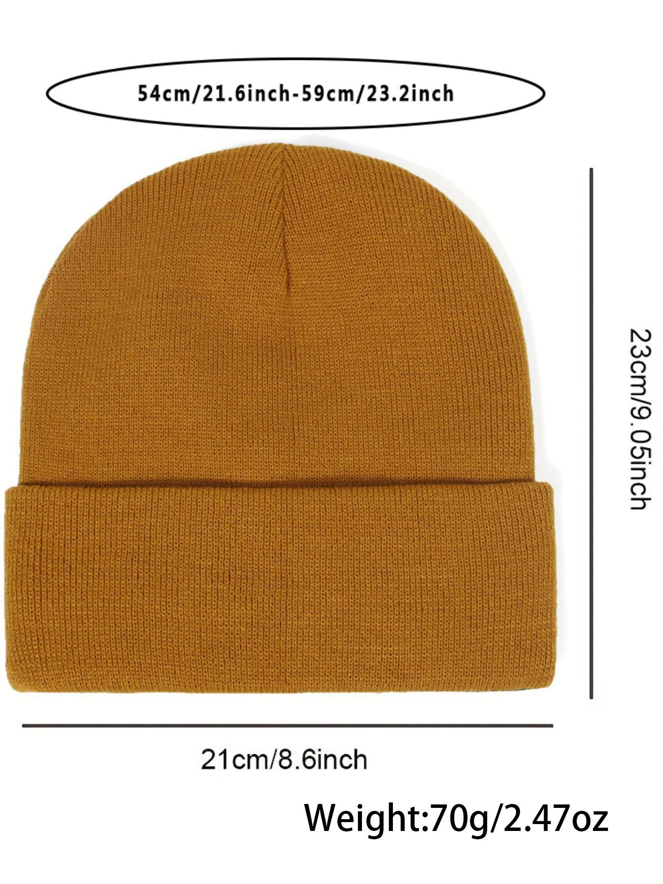 Solid Color Beanie Hats for Men, Boyfriend Gifts, Fall & Winter Outdoor Knitting Warm Hat for Men & Women, Fitted Hat, Daily Clothing Decor