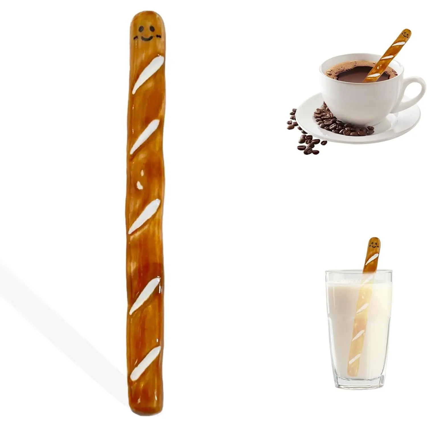Ceramic  Coffee Stirrers – Long Drink Stirrer Stick for Coffee, Hot Coco Bar, Iced  & Milk –  Swizzle Sticks for Daily Beverage Mixing