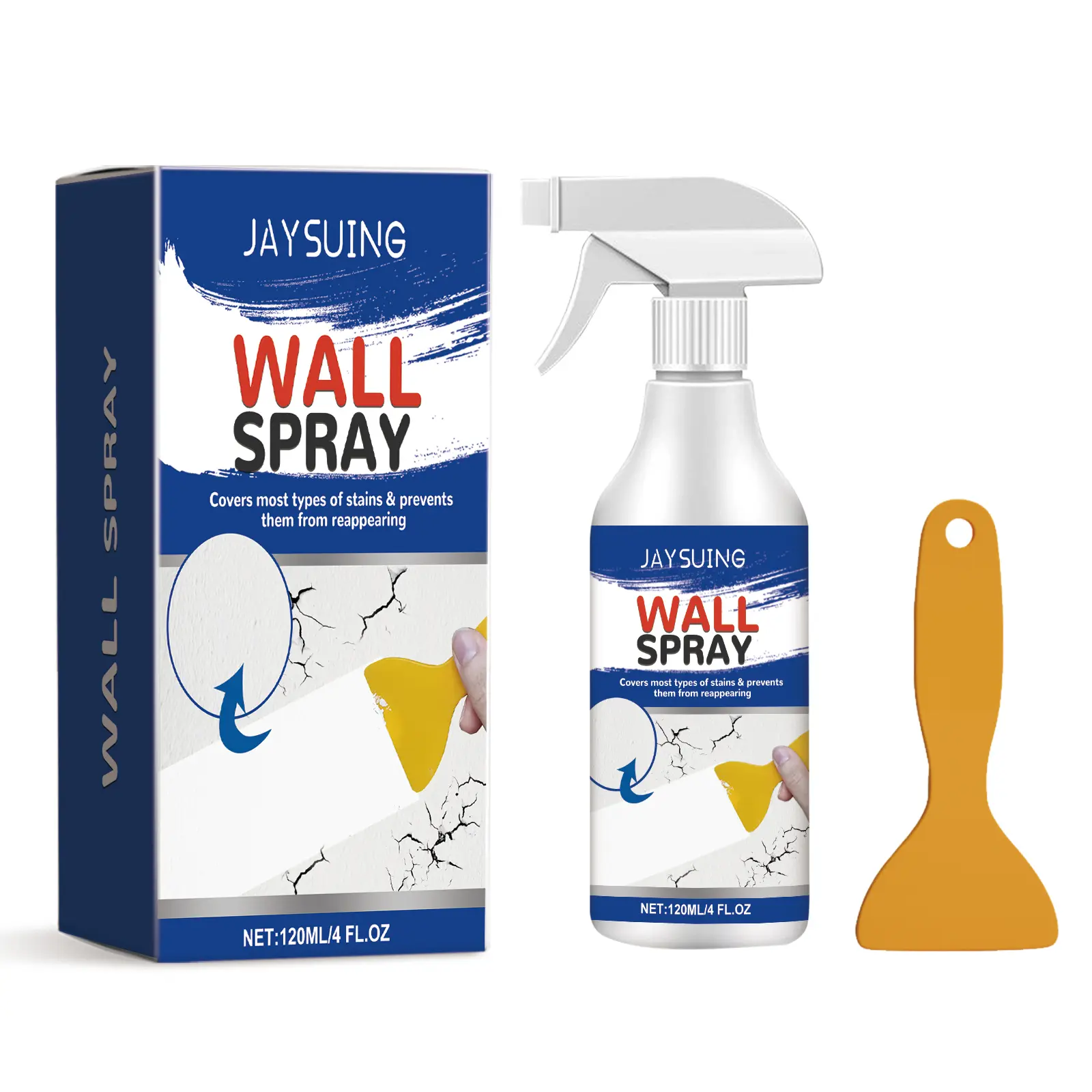 Buy 1 get 1 free: Jaysuing wall repair spray paint, stain remover, waterproof, and sun-resistant paint for renovating and covering walls,Portable,Electric,Cone Roller,multi-functional,kitchen,utensil