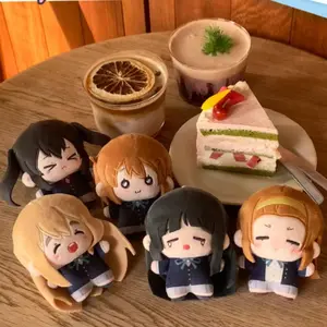 2026 hot item K-ON! Anime Plush Doll Cute Yui Mio Ritsu Tsumugi Azusa Stuffed Chibi Doll Kawaii Mini After School Tea Time Plushie for Fans