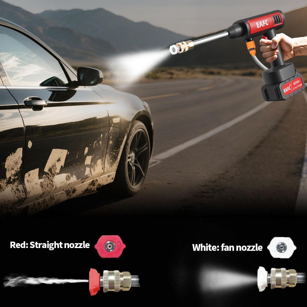 Portable Wireless High Pressure Car Wash Water-Gun, 1 Set Rechargeable Cordless Car Wash Tool with Accessories, Multifunctional Car Washing Tool, Pressure Washer Handheld #TOP PICKS