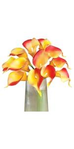 Artificial Calla Lily Teal Flowers for Wedding Bouquet Klein Blue Flower 12Pcs Home Decoration Faux Calla Lilies Flower, Teal Blue