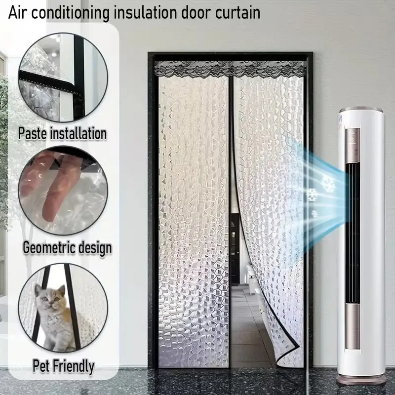 Magnetic Air Conditioning Door Curtain, Winter Insulation Windproof Bedroom Divider, Kitchen Magnetic Anti-Cold Air Curtain