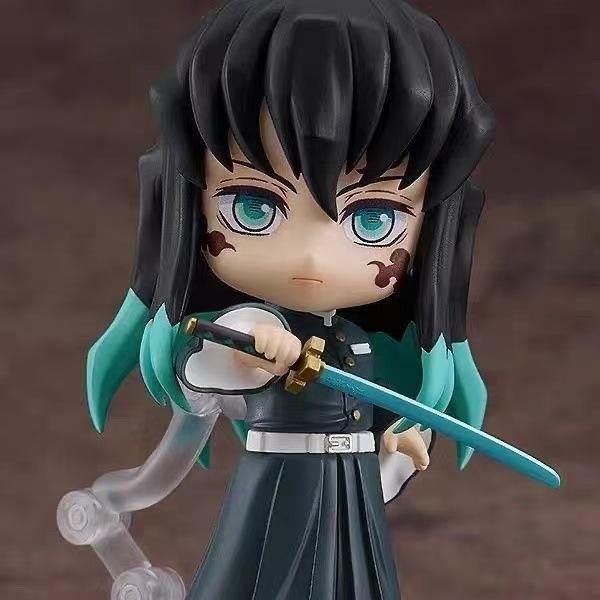 Q Version Nendoroid 2217 Ganlu Temple Glass 2218 Tokito Muichiro Pvc Action Figures Face Replacements Collectible Model Toy Gift