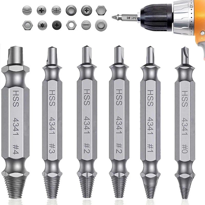 Damaged Screw Extractor Set HSS Drill Bits Stripped Broken Bolt Remover Kit for Wood Metal Repair Quick Removal Tool Set Precision Demolition Use Damaged Screw Extractor Set HSS Drill Bits Stripped Broken Bolt Remover Kit for Wood Metal Repair Quick Removal Tool Set Precision Demolition Use