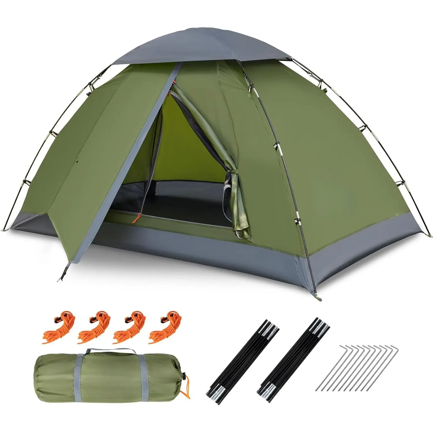 Upgraded Backpacking Tents 1 2 Persons Easy Clip Setup Camping Tent Adults Scouts Heavy Rainproof Compact Lightweight