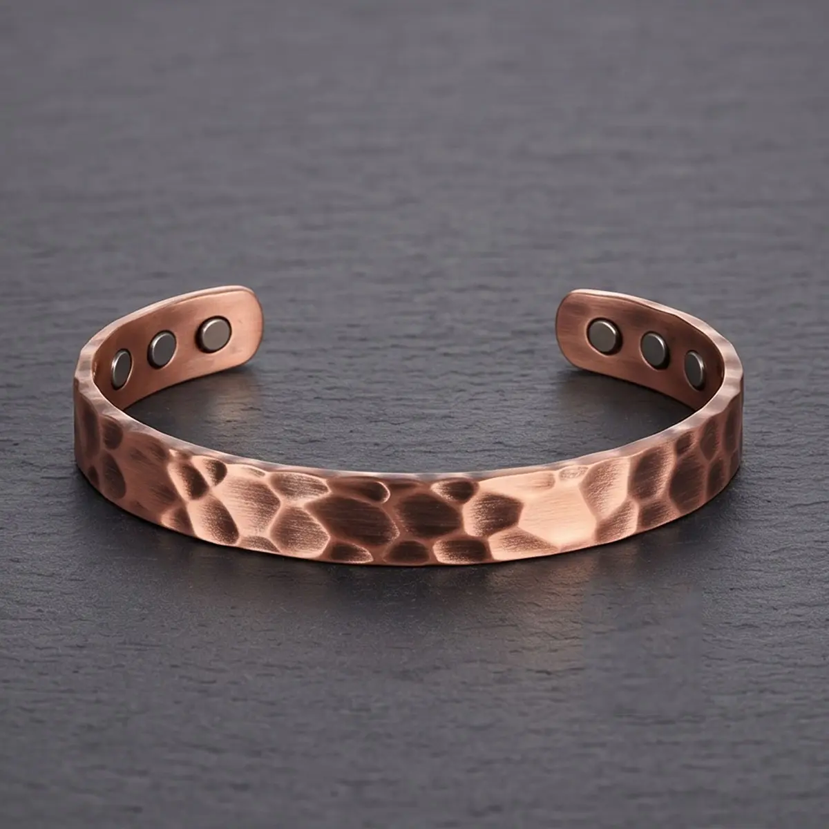 Pure Copper Magnetic Bracelet for Men and Women, 99.9% Solid Copper Adjustable Cuff Bracelet, Fashion Jewelry Gift with Gift Box
