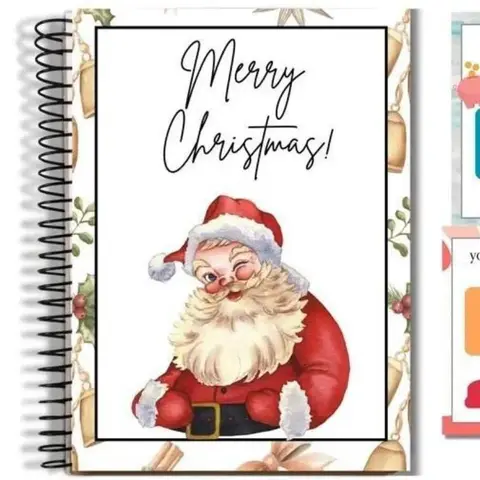 Christmas Gift Card Book, Festive Creative DIY Spiral Bound Gift Card Book Holder, 5x7-Inch Colorful Spiral Bound Card Book, DIY Personalized Xmas Gifts for Family, Friends, Students