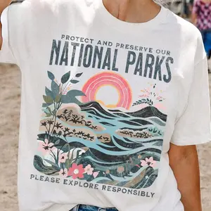 Protect Our National Parks Shirt, Nature Conservation, Environmental Awareness, Save Our Parks Shirt, Retro, Vintage
