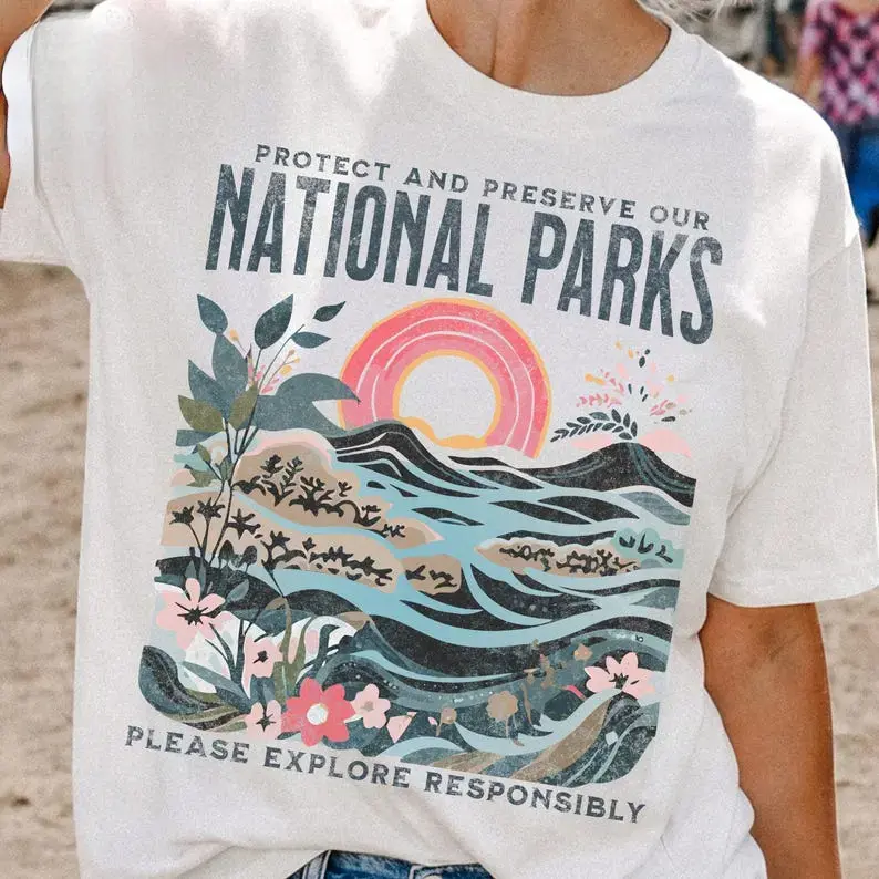 Protect Our National Parks Shirt, Nature Conservation, Environmental Awareness, Save Our Parks Shirt, Retro, Vintage