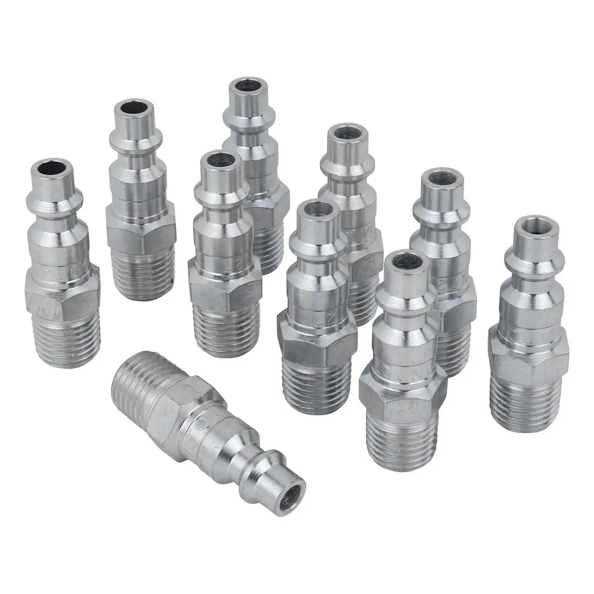 Air Plug, 1/4 Inch Mnpt, Air Compressor Fitting, Hose Quick Connect Fitting, Pack of 10