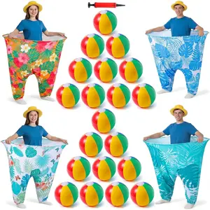 Granny Pants Yard  Set of 4 Big Pants and 20 Balls 1 Pump, Granny Pant Outdoor Party  for Adults Teens Group Family Reunions Backyard Tossing Fun