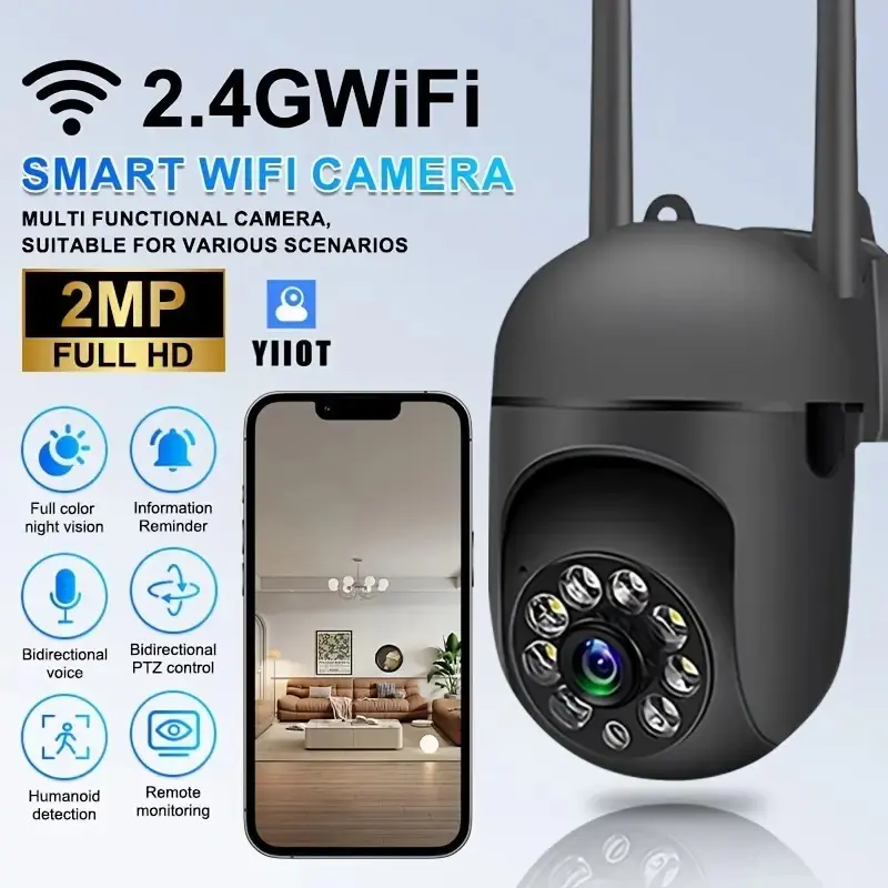 Indoor Smart HD Camera, Wireless WiFi Remote Monitor, 360 Degree Surveillance, Ultra Clear Night Vision, Home Security Camera, Indoor Wifi Cameras
