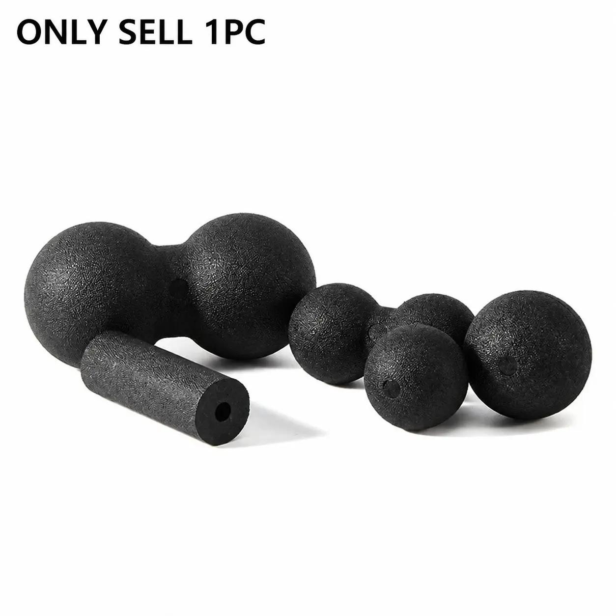Peanut Fascia Ball & Mini Massage Roller - High-Density Firm & Elastic, Deep Myofascial Release, Foot Muscle Relaxation & Soreness Relief, Fitness Yoga Home Workout Equipment for Men & Women