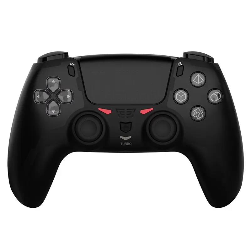 Ajazz GP100 PS Hall Wireless Gaming Controller Bluetooth Wired Dual Mode Multiplatform Game Controller Compatible PS4/PC Touch Screen Design Hall Joystick Linear Trigger Six Axis Asymmetric Vibration Motor 1200mAh Long Range Esports Controller